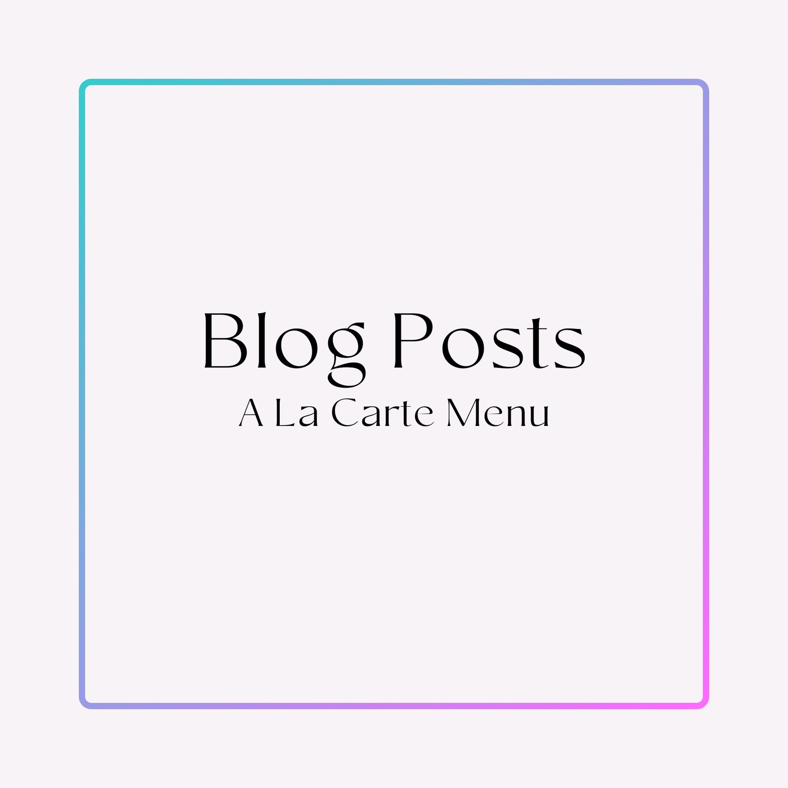 Els A La Carte Menu Blog Posts