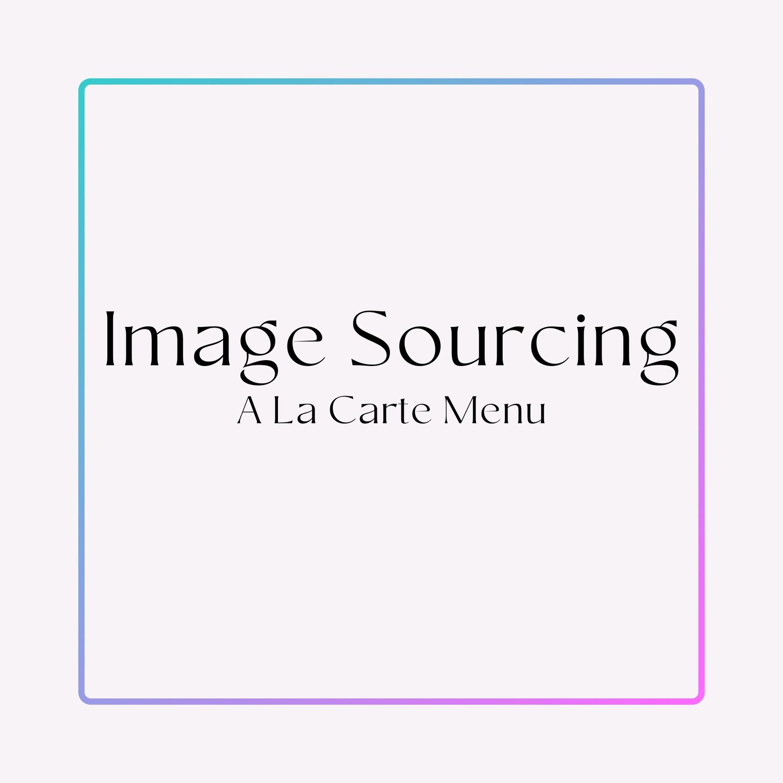 Els A La Carte Menu Image Sourcing