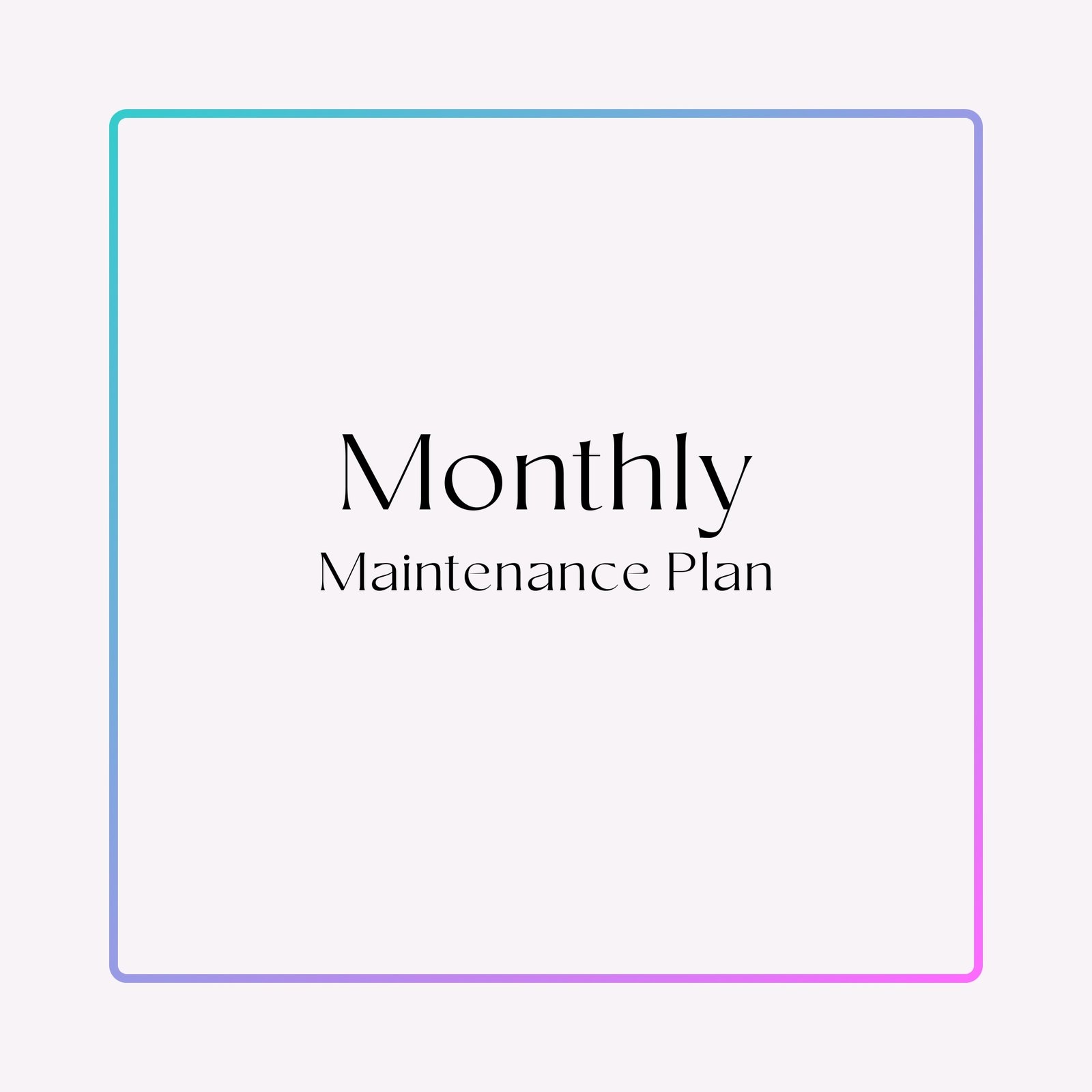 Els Maintenance Plan Monthly