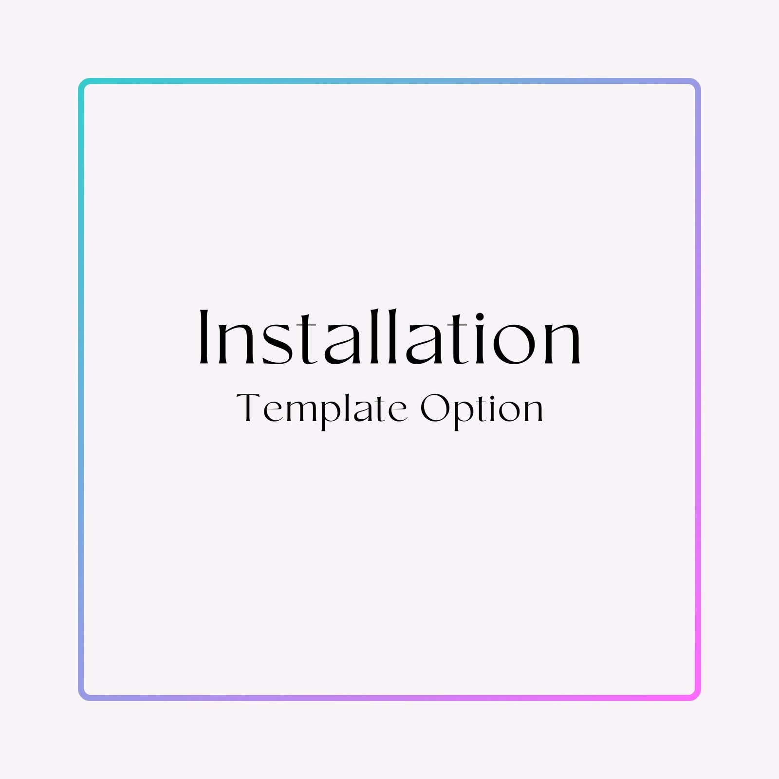 Els Template Option Installation