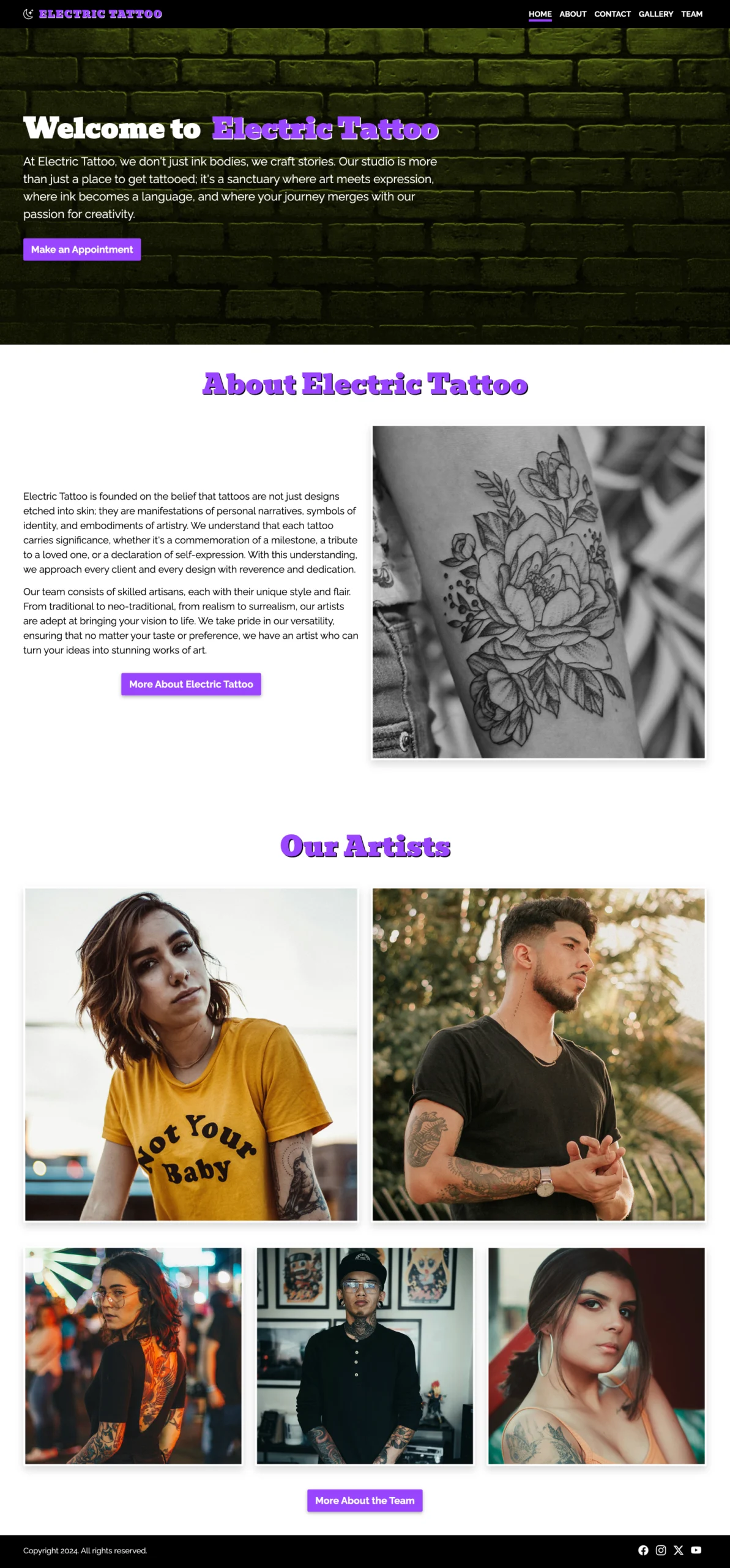 Portfolio Pages Electrictattoo Home